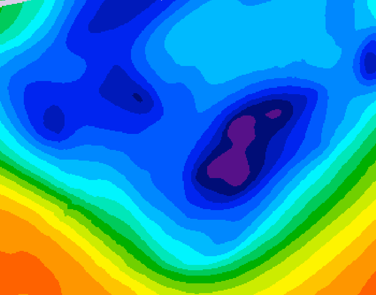 GDPS 500 millibar geopotential height 150 hour forecast chart for Canada based on 2025/12/04 1200Z data