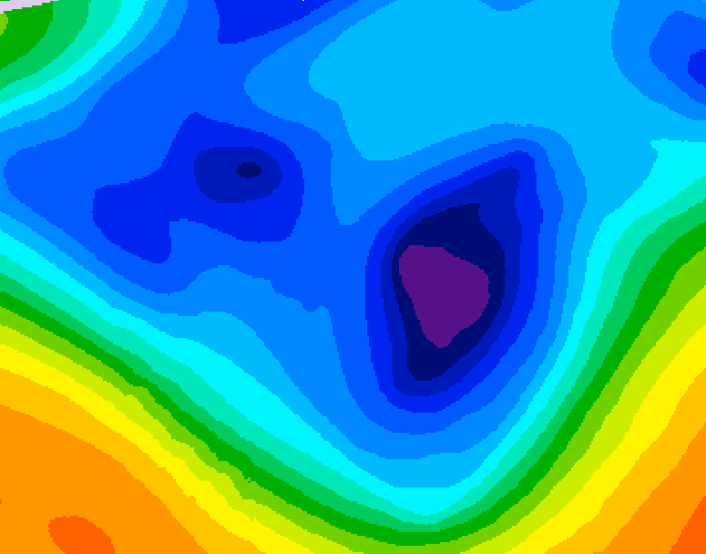 GDPS 500 millibar geopotential height 162 hour forecast chart for Canada based on 2025/12/04 1200Z data