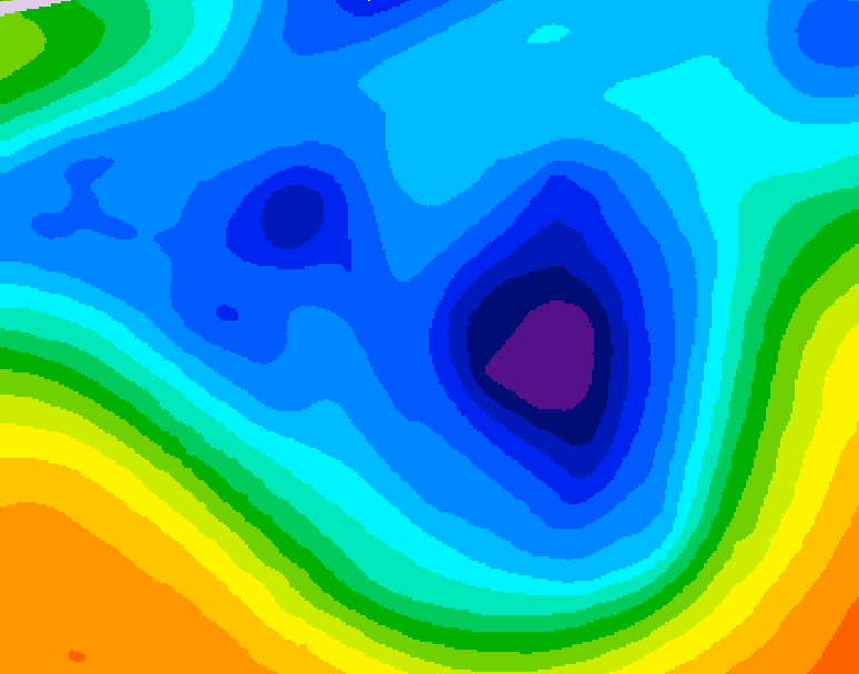 GDPS 500 millibar geopotential height 174 hour forecast chart for Canada based on 2025/12/04 1200Z data