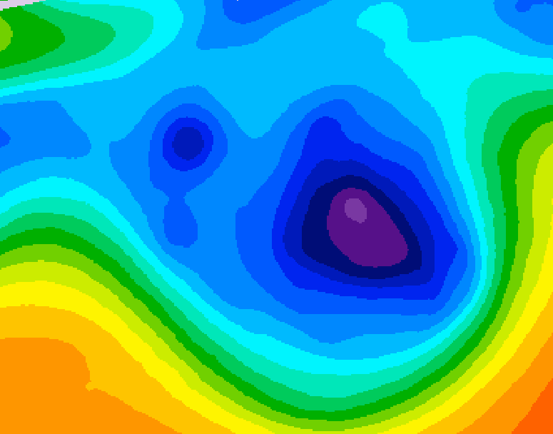 GDPS 500 millibar geopotential height 186 hour forecast chart for Canada based on 2025/12/04 1200Z data