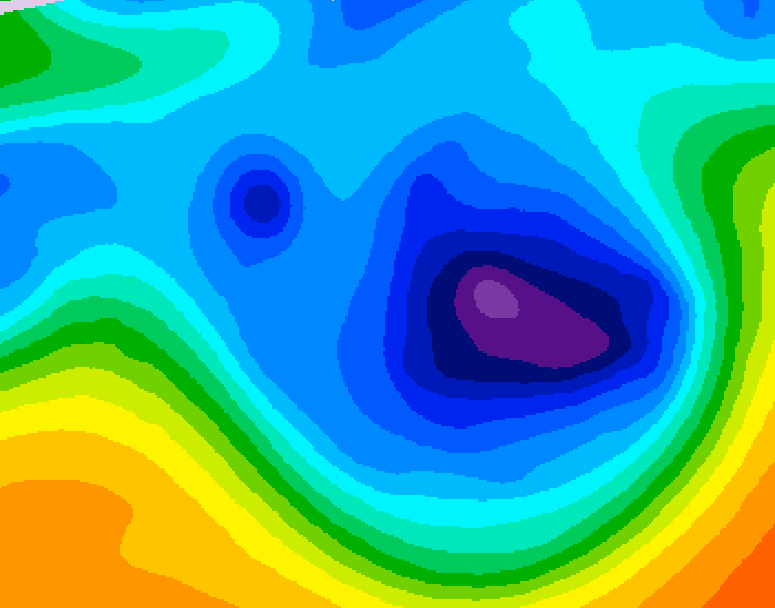 GDPS 500 millibar geopotential height 192 hour forecast chart for Canada based on 2025/12/04 1200Z data
