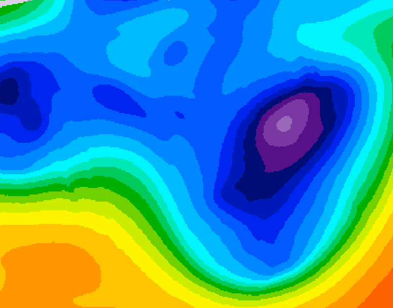 GDPS 500 millibar geopotential height 216 hour forecast chart for Canada based on 2025/12/04 1200Z data