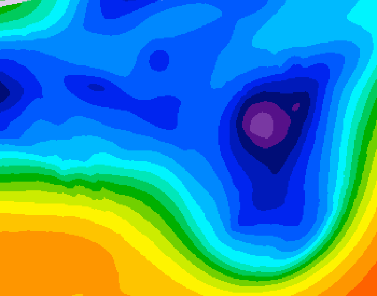 GDPS 500 millibar geopotential height 228 hour forecast chart for Canada based on 2025/12/04 1200Z data