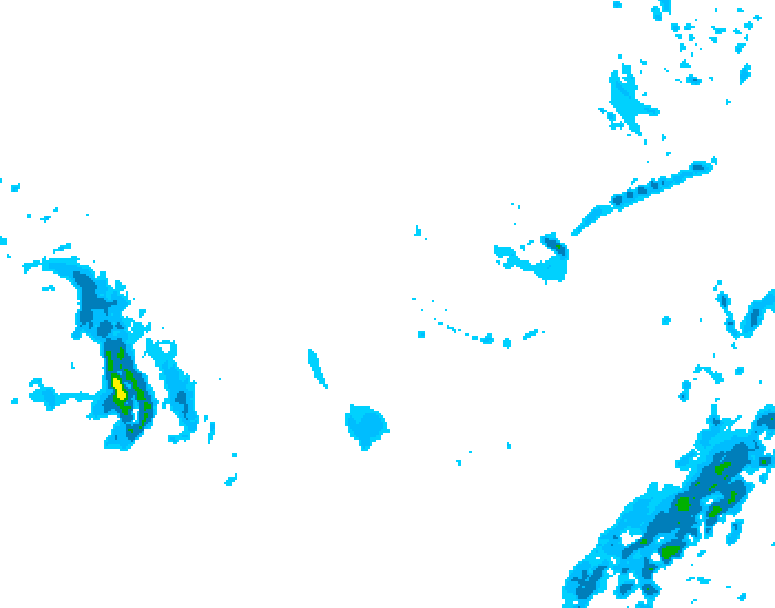 GDPS precipitation 120 hour forecast chart for Canada based on 2025/12/04 0000Z data