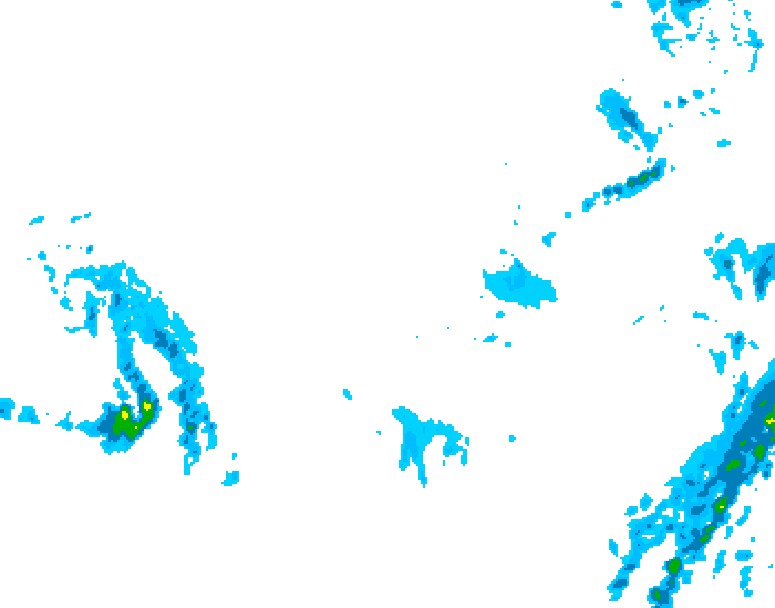 GDPS precipitation 126 hour forecast chart for Canada based on 2025/12/04 0000Z data