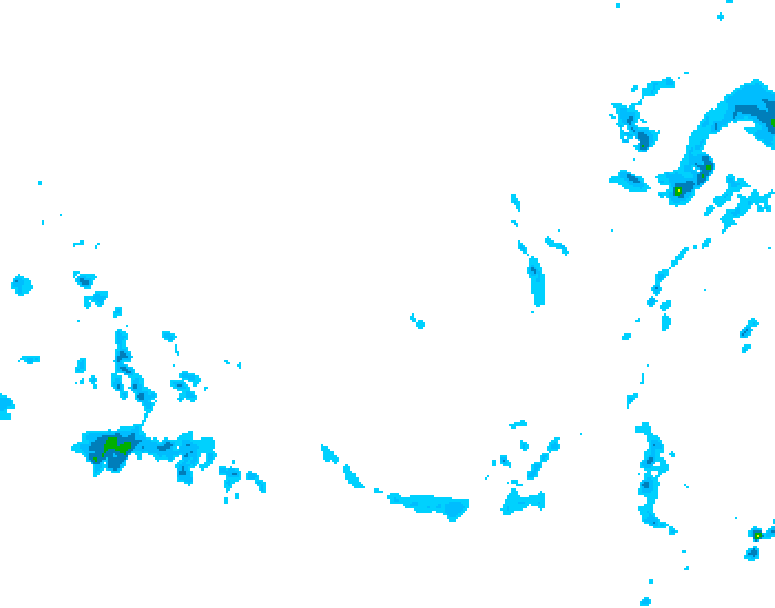 GDPS precipitation 150 hour forecast chart for Canada based on 2025/12/04 0000Z data