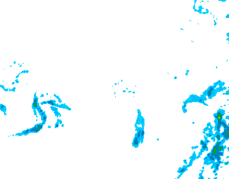 GDPS precipitation 222 hour forecast chart for Canada based on 2025/12/04 0000Z data