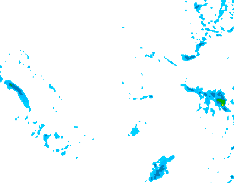 GDPS precipitation 018 hour forecast chart for Canada based on 2025/12/04 1200Z data