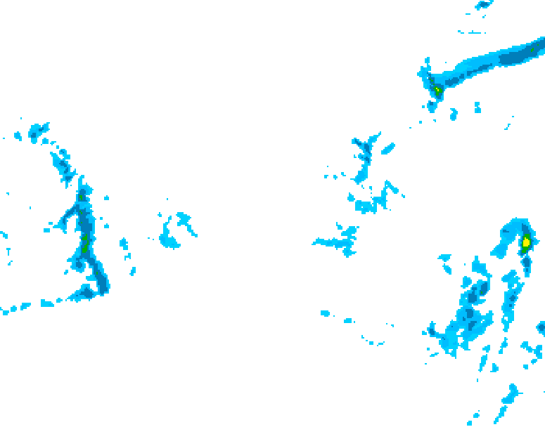 GDPS precipitation 222 hour forecast chart for Canada based on 2025/12/04 1200Z data