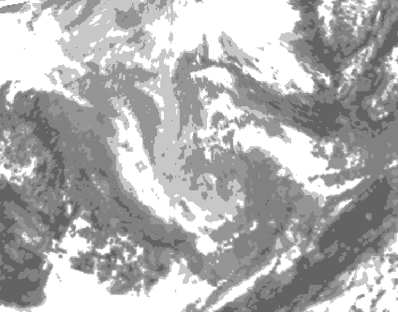 GDPS total cloud 060 hour forecast chart for Canada based on 2025/12/04 0000Z data