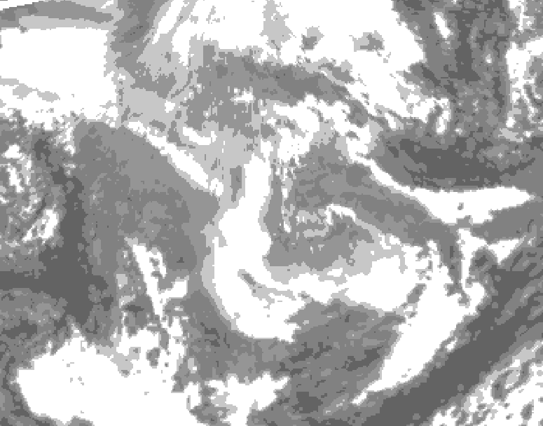 GDPS total cloud 084 hour forecast chart for Canada based on 2025/12/04 0000Z data