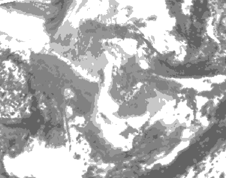 GDPS total cloud 090 hour forecast chart for Canada based on 2025/12/04 0000Z data