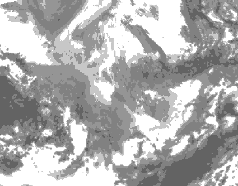 GDPS total cloud 108 hour forecast chart for Canada based on 2025/12/04 0000Z data