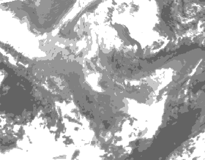 GDPS total cloud 114 hour forecast chart for Canada based on 2025/12/04 0000Z data