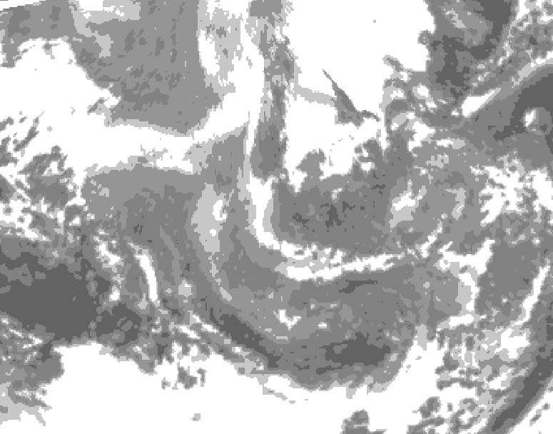 GDPS total cloud 144 hour forecast chart for Canada based on 2025/12/04 0000Z data