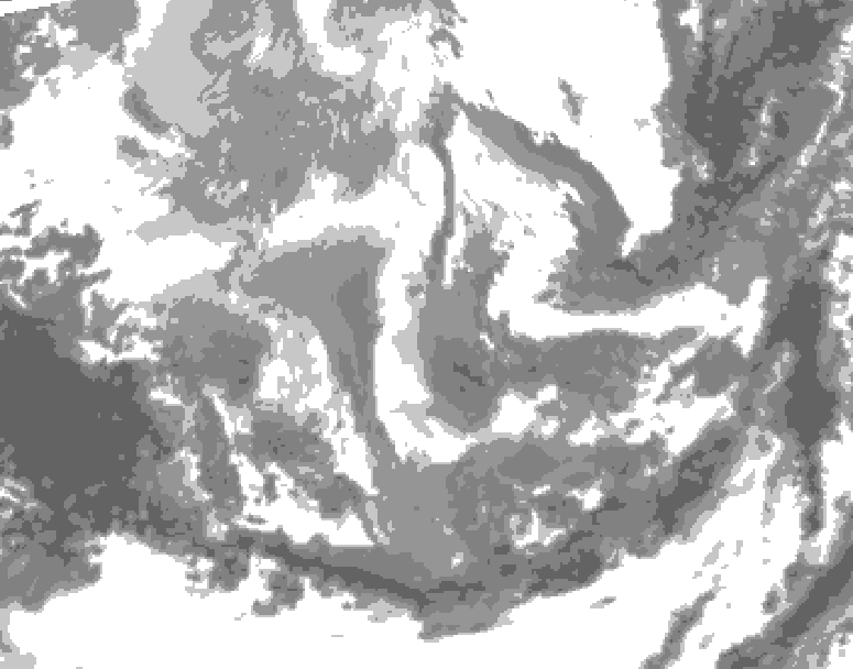 GDPS total cloud 168 hour forecast chart for Canada based on 2025/12/04 0000Z data