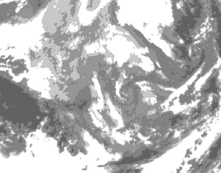 GDPS total cloud 186 hour forecast chart for Canada based on 2025/12/04 0000Z data