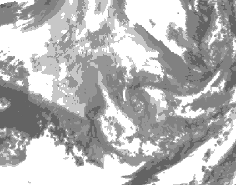GDPS total cloud 192 hour forecast chart for Canada based on 2025/12/04 0000Z data