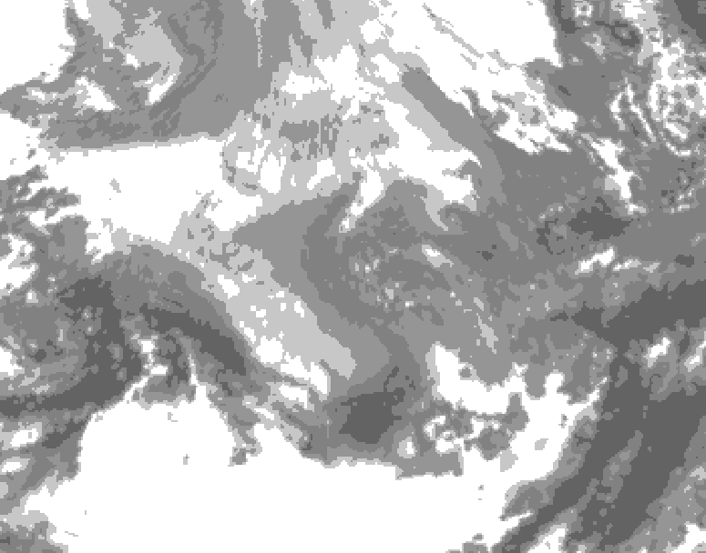 GDPS total cloud 216 hour forecast chart for Canada based on 2025/12/04 0000Z data