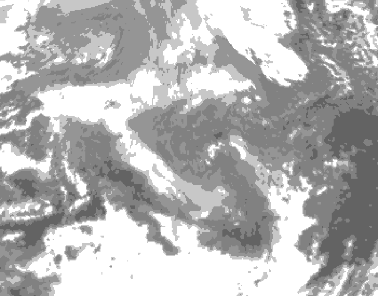 GDPS total cloud 228 hour forecast chart for Canada based on 2025/12/04 0000Z data
