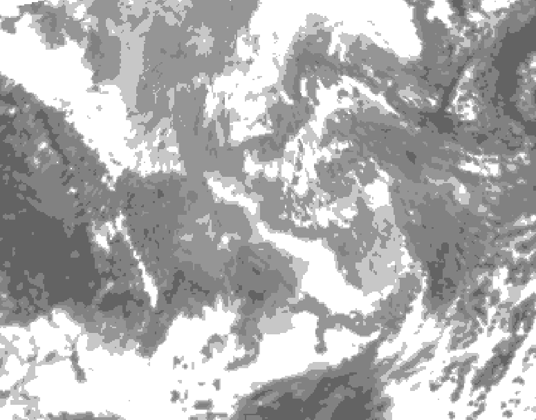 GDPS total cloud 006 hour forecast chart for Canada based on 2025/12/04 1200Z data