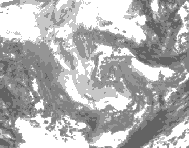 GDPS total cloud 060 hour forecast chart for Canada based on 2025/12/04 1200Z data