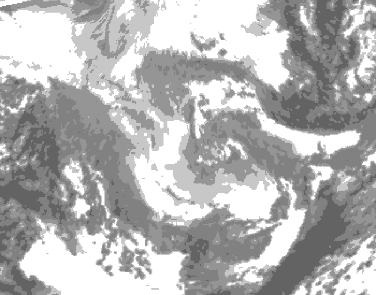 GDPS total cloud 066 hour forecast chart for Canada based on 2025/12/04 1200Z data