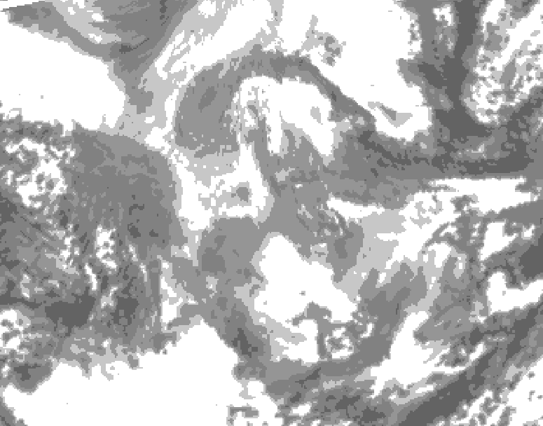 GDPS total cloud 084 hour forecast chart for Canada based on 2025/12/04 1200Z data