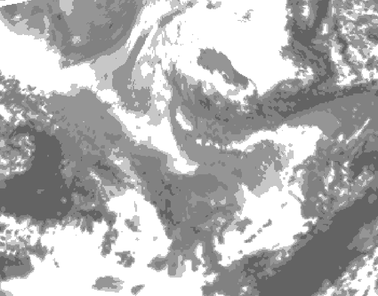 GDPS total cloud 102 hour forecast chart for Canada based on 2025/12/04 1200Z data