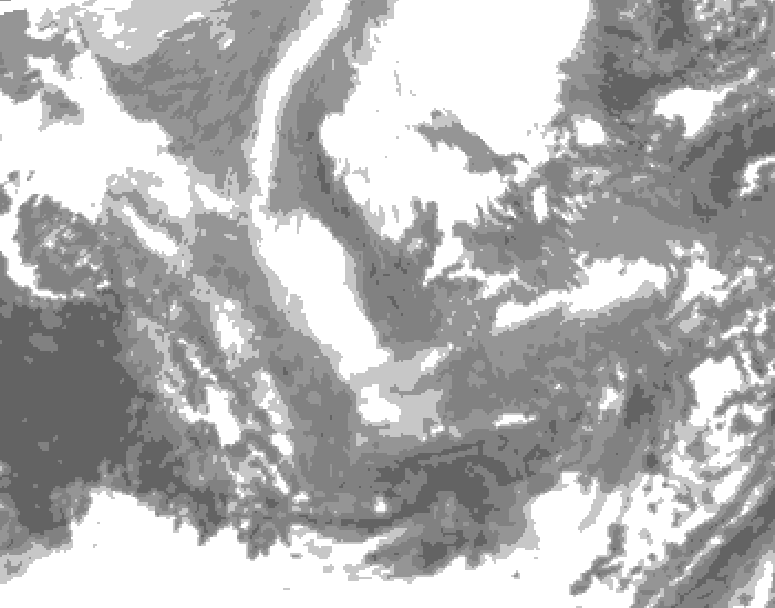 GDPS total cloud 138 hour forecast chart for Canada based on 2025/12/04 1200Z data