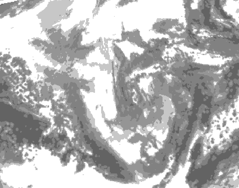 GDPS total cloud 168 hour forecast chart for Canada based on 2025/12/04 1200Z data