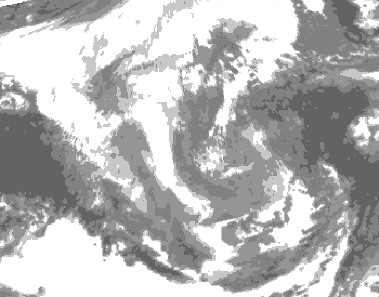 GDPS total cloud 186 hour forecast chart for Canada based on 2025/12/04 1200Z data