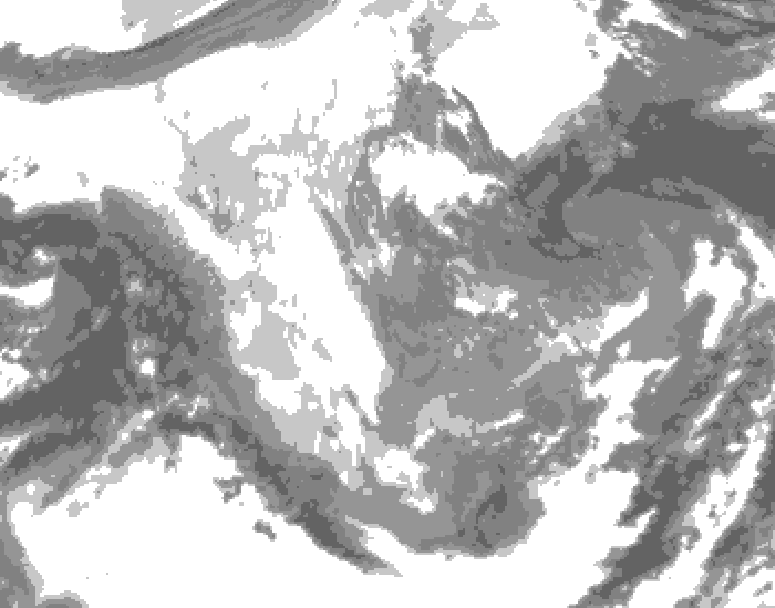 GDPS total cloud 204 hour forecast chart for Canada based on 2025/12/04 1200Z data