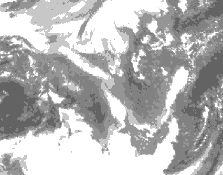 GDPS total cloud 234 hour forecast chart for Canada based on 2025/12/04 1200Z data