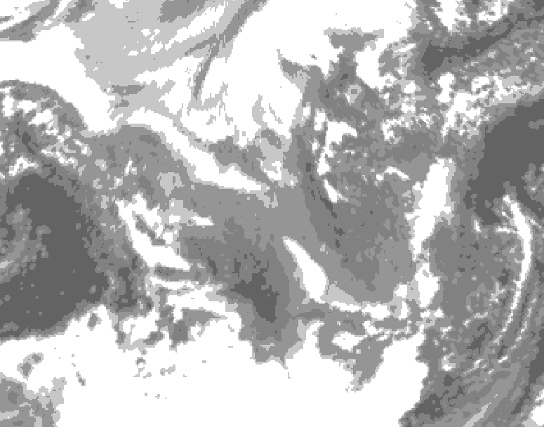 GDPS total cloud 240 hour forecast chart for Canada based on 2025/12/04 1200Z data