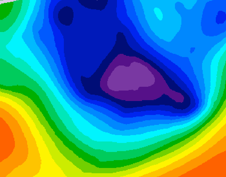 GDPS 500 millibar geopotential height 006 hour forecast chart for Canada based on 2025/12/05 0000Z data