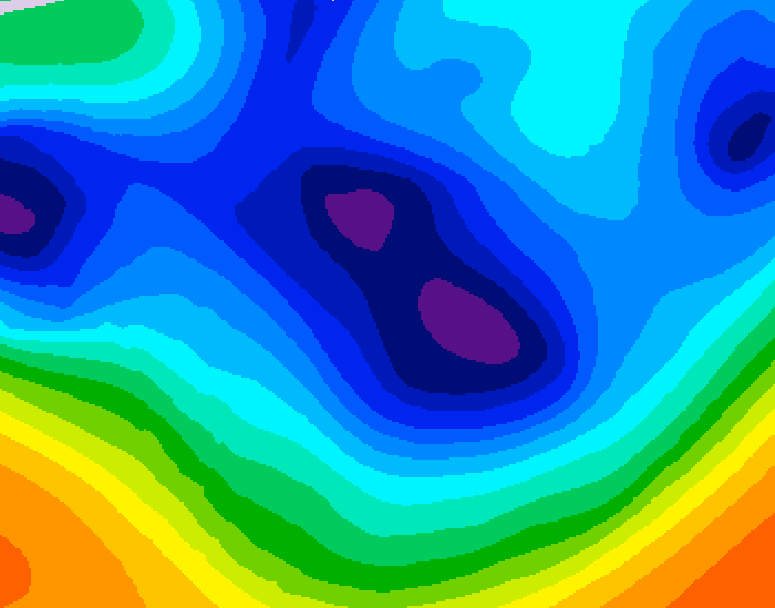 GDPS 500 millibar geopotential height 054 hour forecast chart for Canada based on 2025/12/05 0000Z data