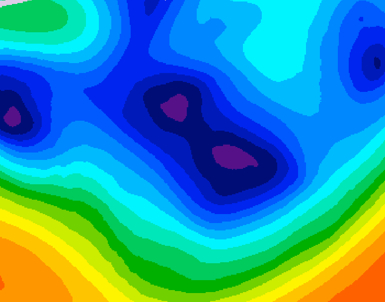 GDPS 500 millibar geopotential height 060 hour forecast chart for Canada based on 2025/12/05 0000Z data
