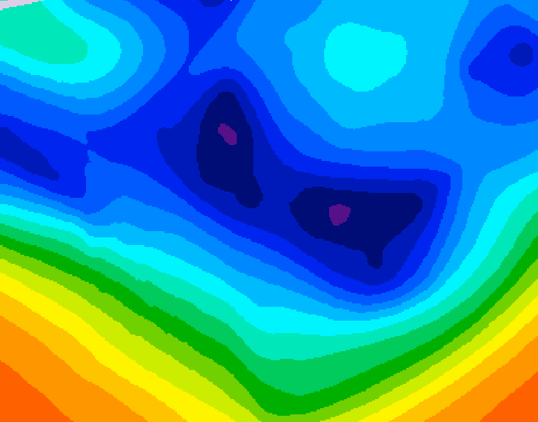 GDPS 500 millibar geopotential height 078 hour forecast chart for Canada based on 2025/12/05 0000Z data