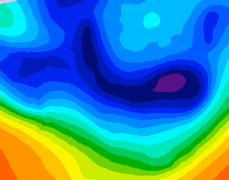 GDPS 500 millibar geopotential height 096 hour forecast chart for Canada based on 2025/12/05 0000Z data