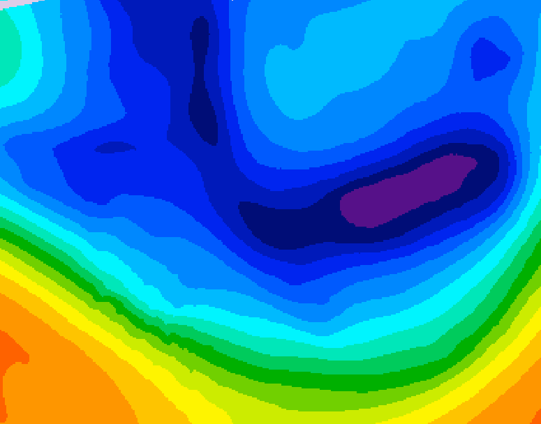 GDPS 500 millibar geopotential height 108 hour forecast chart for Canada based on 2025/12/05 0000Z data