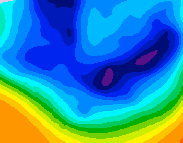 GDPS 500 millibar geopotential height 120 hour forecast chart for Canada based on 2025/12/05 0000Z data