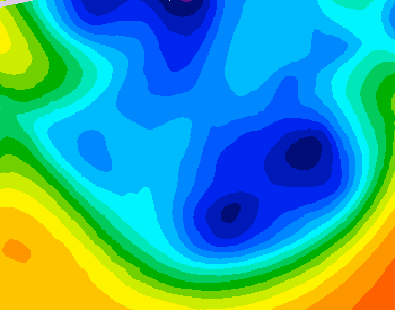 GDPS 500 millibar geopotential height 180 hour forecast chart for Canada based on 2025/12/05 0000Z data