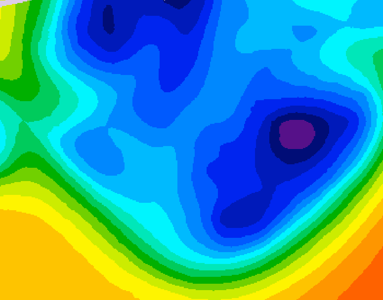 GDPS 500 millibar geopotential height 192 hour forecast chart for Canada based on 2025/12/05 0000Z data