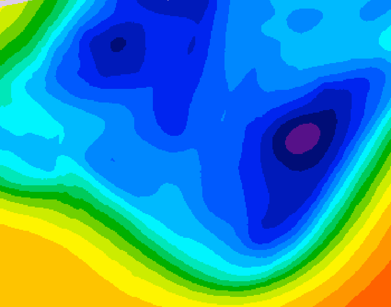GDPS 500 millibar geopotential height 204 hour forecast chart for Canada based on 2025/12/05 0000Z data