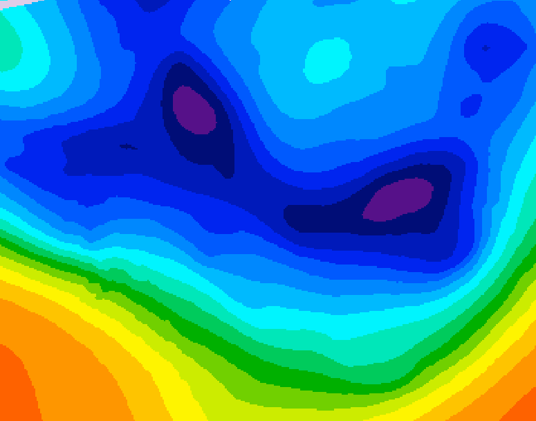 GDPS 500 millibar geopotential height 084 hour forecast chart for Canada based on 2025/12/05 1200Z data