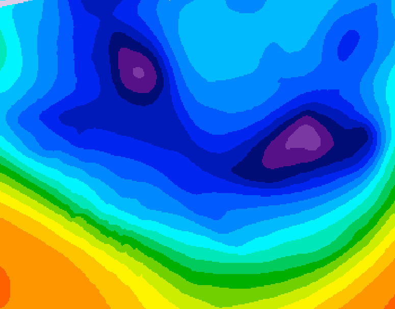 GDPS 500 millibar geopotential height 096 hour forecast chart for Canada based on 2025/12/05 1200Z data