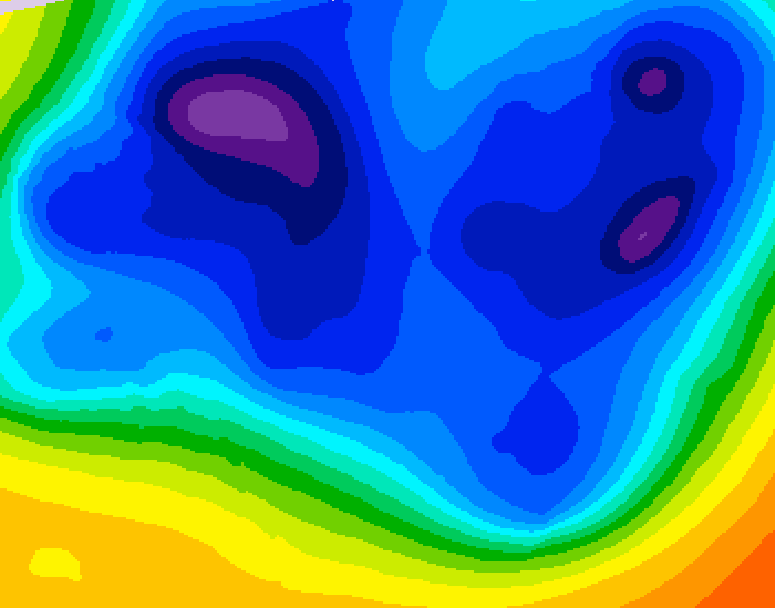 GDPS 500 millibar geopotential height 192 hour forecast chart for Canada based on 2025/12/05 1200Z data
