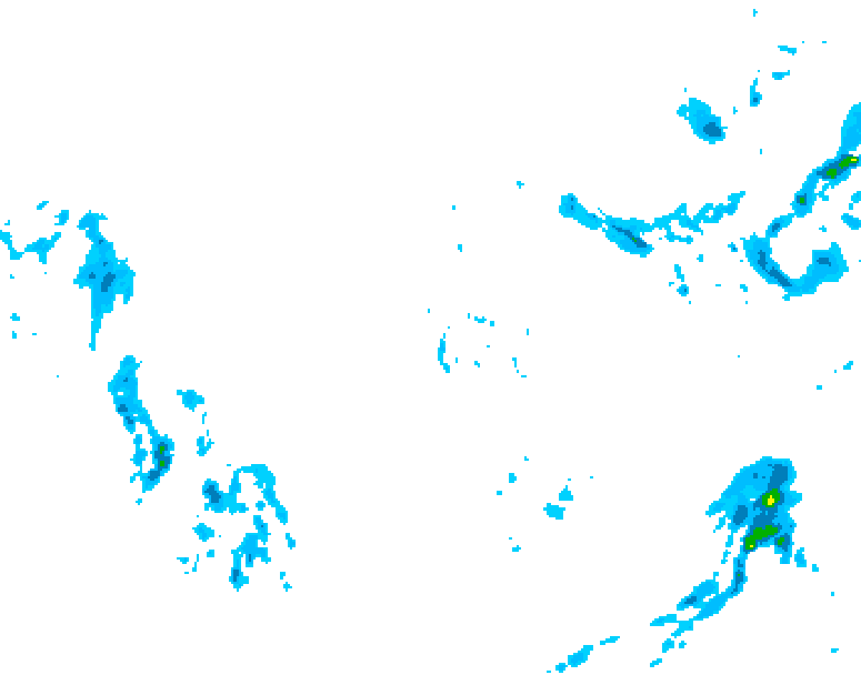 GDPS precipitation 030 hour forecast chart for Canada based on 2025/12/05 0000Z data