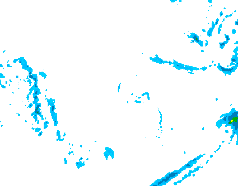 GDPS precipitation 042 hour forecast chart for Canada based on 2025/12/05 0000Z data